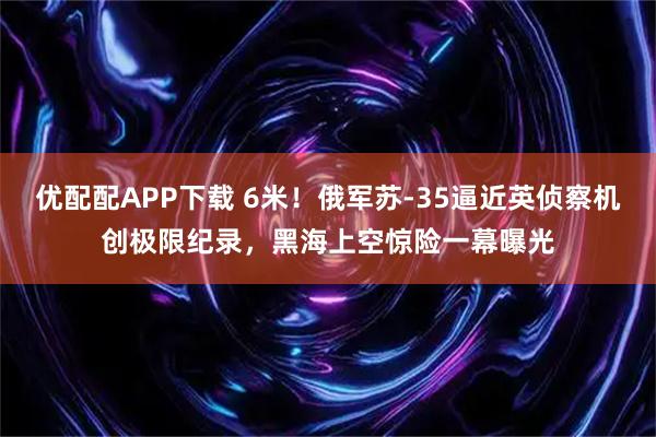 优配配APP下载 6米！俄军苏-35逼近英侦察机创极限纪录，黑海上空惊险一幕曝光
